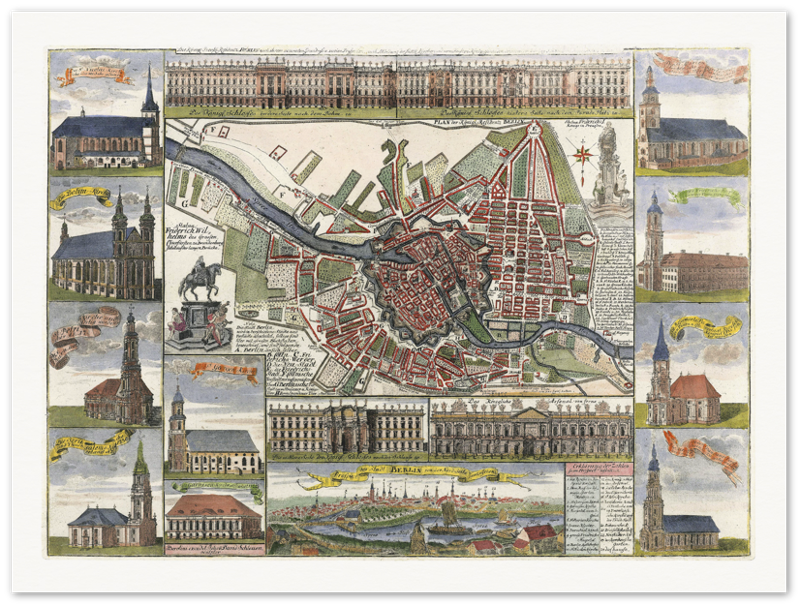 Historical city map  Test product horizontal 3 sizes
