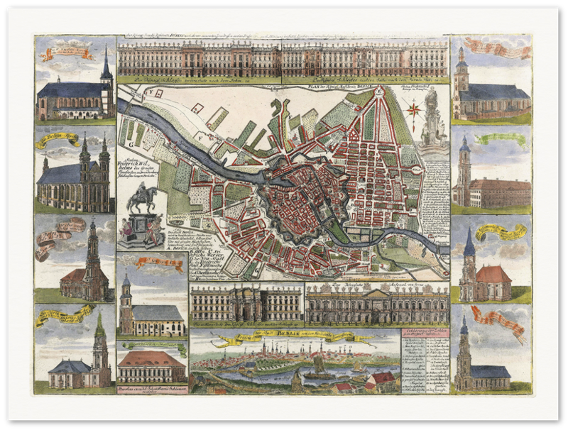 Historischer Stadtplan Berlin um 1739