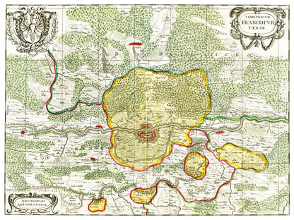 Historical city map  Test product horizontal 3 sizes