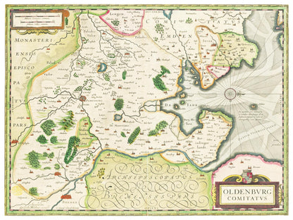 Historical city map  Test product horizontal 3 sizes