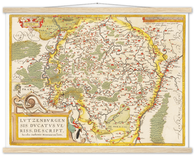 Historische Landkarte Luxemburg um 1609 - Kartenhandlung Rothert