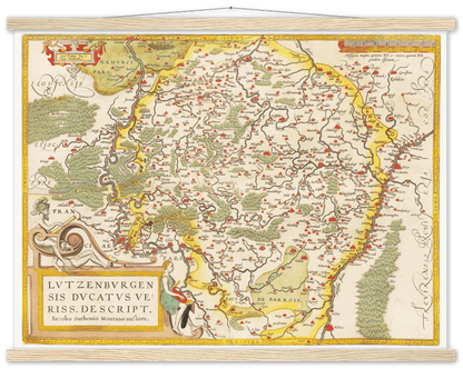 Historische Landkarte Luxemburg um 1609 - Kartenhandlung Rothert