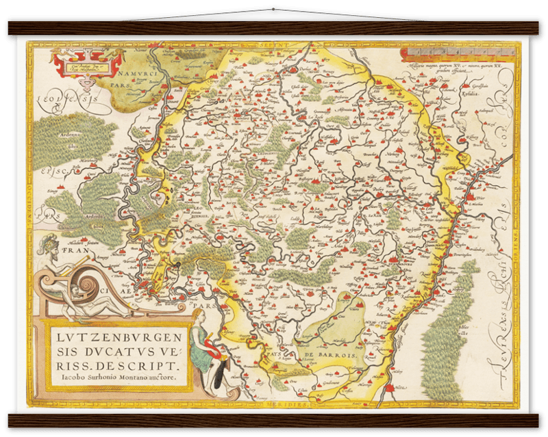 Historische Landkarte Luxemburg um 1609 - Kartenhandlung Rothert