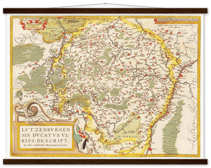 Historische Landkarte Luxemburg um 1609 - Kartenhandlung Rothert