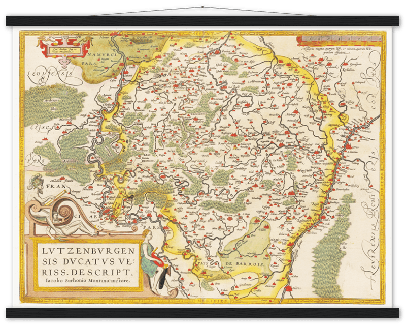 Historische Landkarte Luxemburg um 1609 - Kartenhandlung Rothert