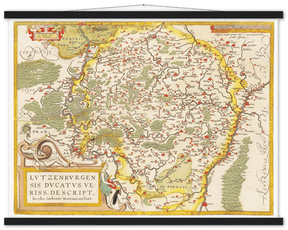 Historische Landkarte Luxemburg um 1609 - Kartenhandlung Rothert