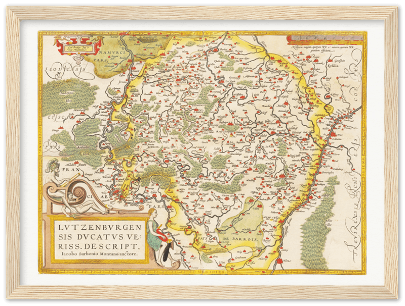 Historische Landkarte Luxemburg um 1609 - Kartenhandlung Rothert