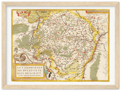 Historische Landkarte Luxemburg um 1609 - Kartenhandlung Rothert