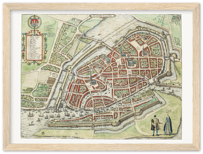 Historical city map  Test product horizontal 3 sizes