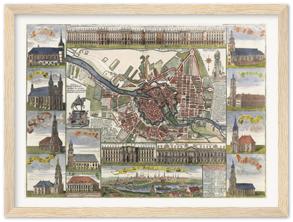 Historical city map  Test product horizontal 3 sizes
