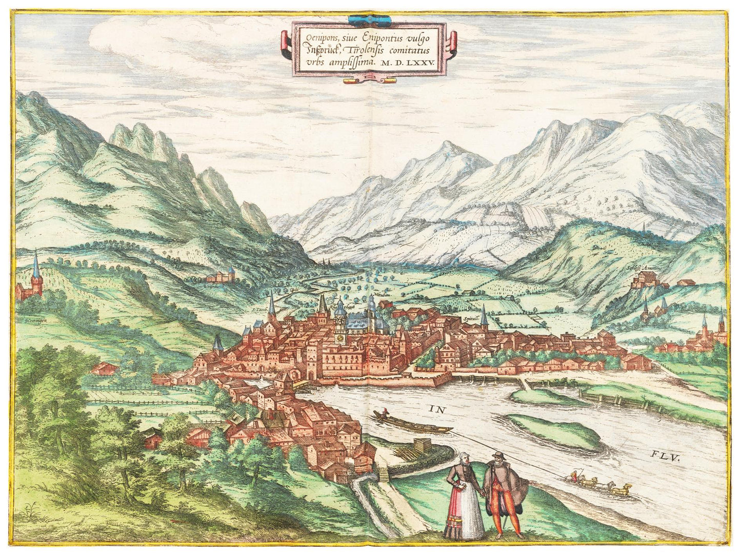 Historical city map  Test product horizontal 3 sizes