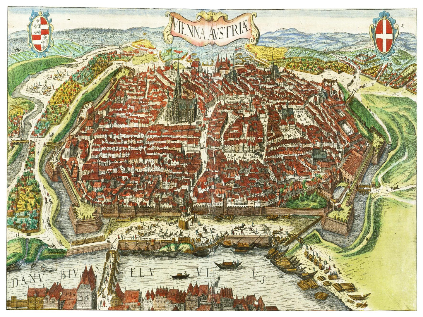 Historische Stadtansicht Wien um 1612