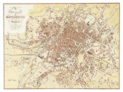 Historical city map  Test product horizontal 3 sizes