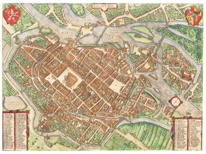 Historical city map  Test product horizontal 3 sizes