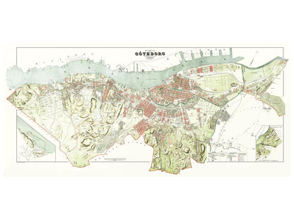 Historical city map  Test product horizontal 3 sizes