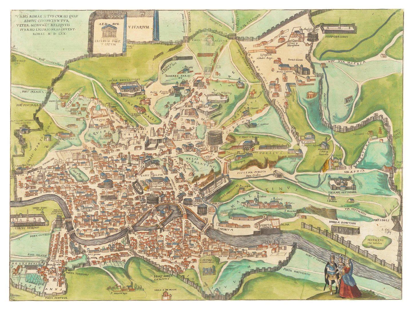 Historische Stadtansicht Rom um 1609