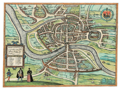 Historical city map  Test product horizontal 3 sizes