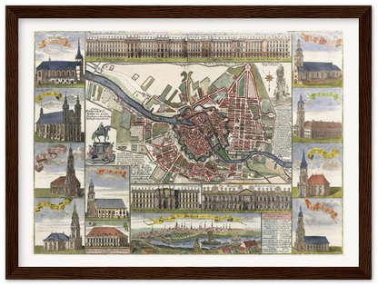 Historical city map  Test product horizontal 3 sizes