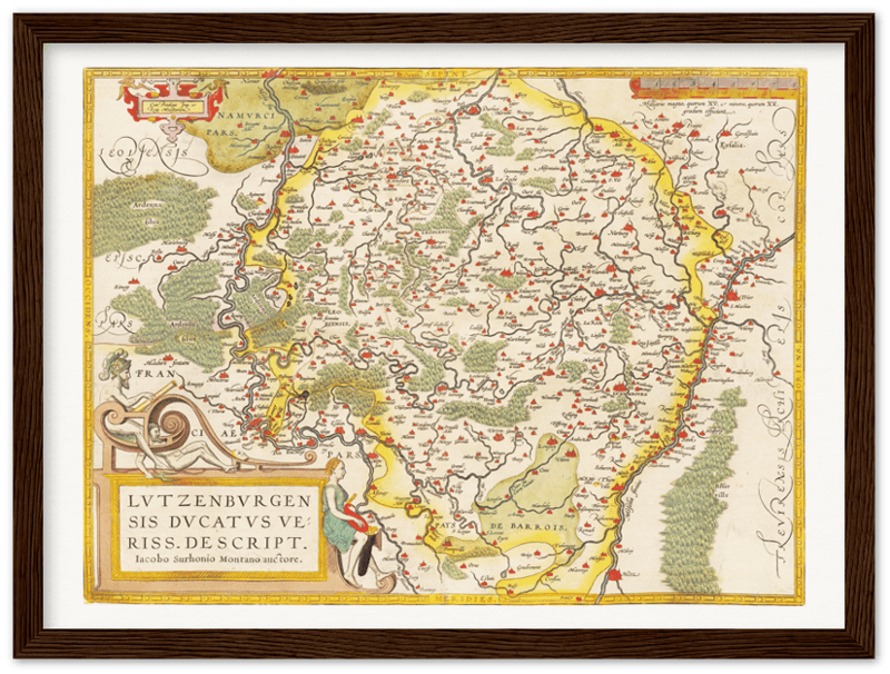 Historische Landkarte Luxemburg um 1609 - Kartenhandlung Rothert