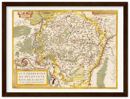 Historische Landkarte Luxemburg um 1609 - Kartenhandlung Rothert