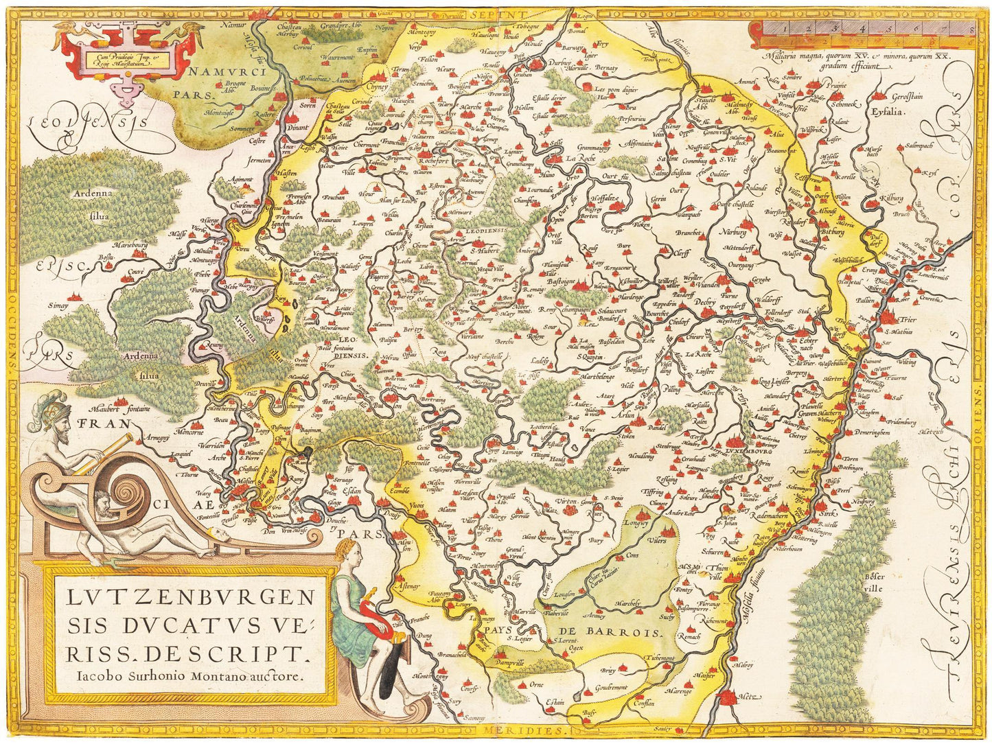 Historische Landkarte Luxemburg um 1609 - Kartenhandlung Rothert