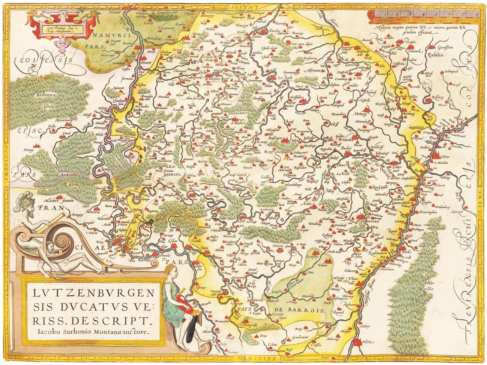 Historische Landkarte Luxemburg um 1609 - Kartenhandlung Rothert