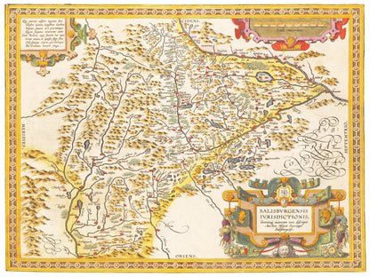 Historical city map  Test product horizontal 3 sizes