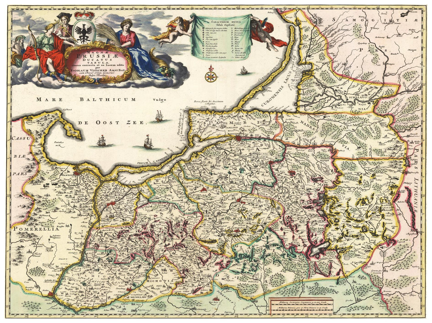 Historische Landkarte Preußen um 1680