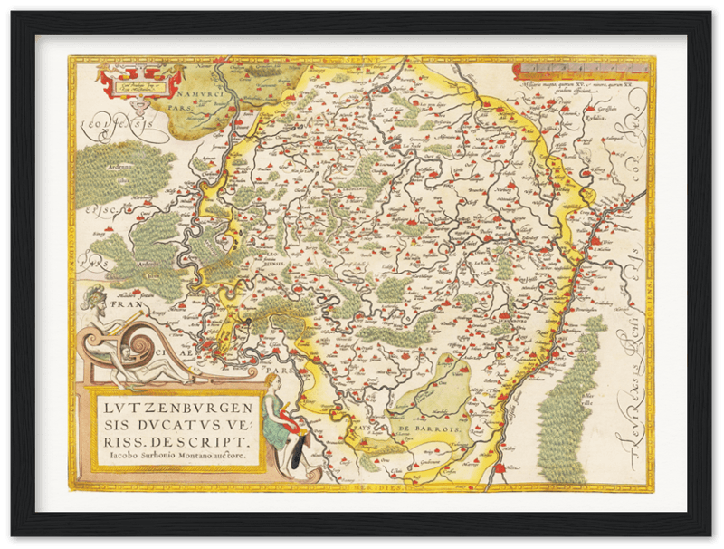 Historische Landkarte Luxemburg um 1609 - Kartenhandlung Rothert