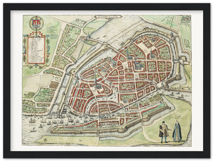 Historical city map  Test product horizontal 3 sizes