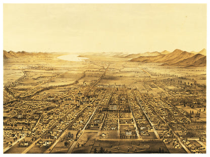 Historical city map  Test product horizontal 3 sizes
