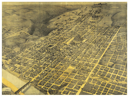 Historical city map  Test product horizontal 3 sizes