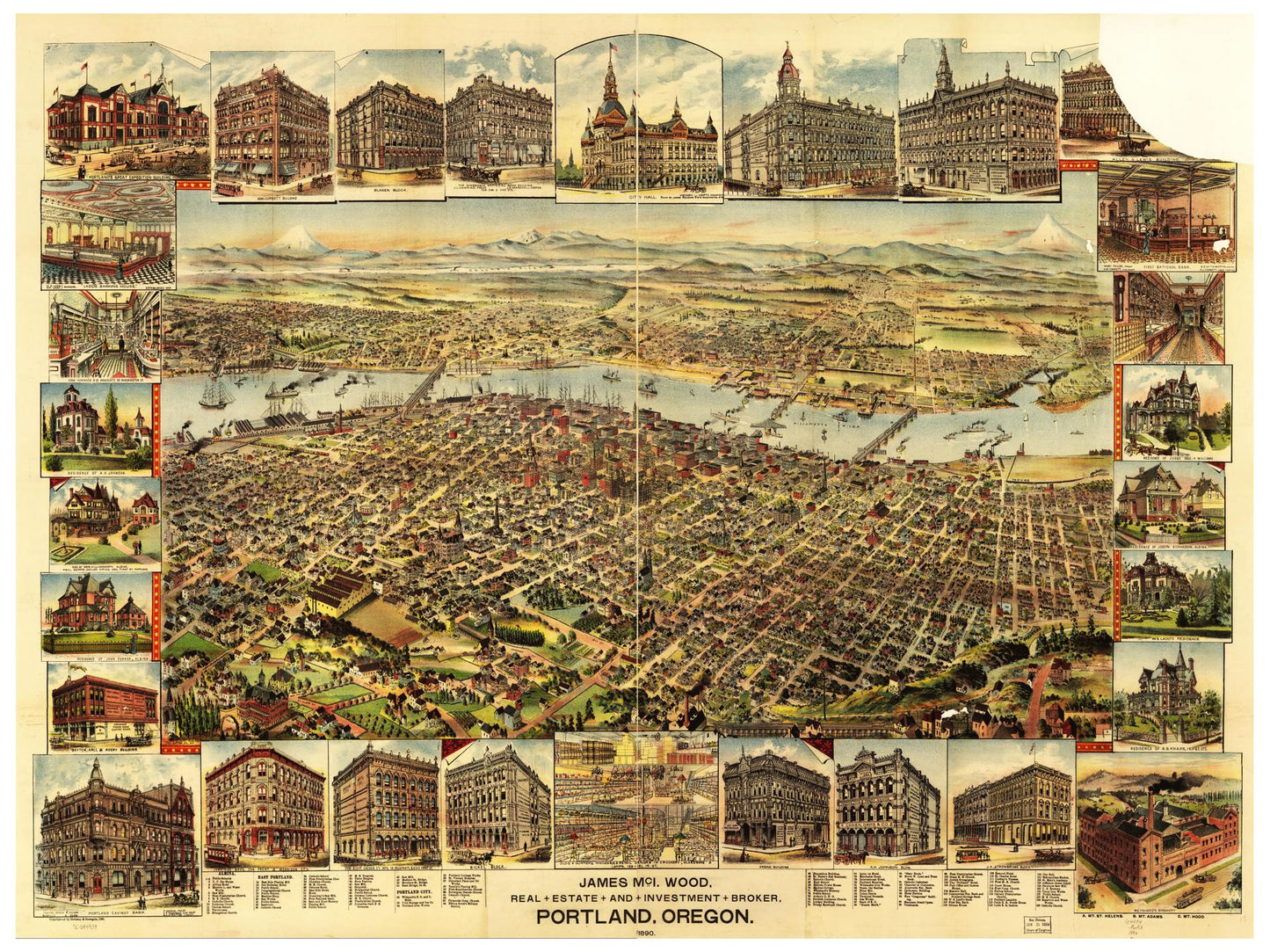 Historical city map  Test product horizontal 3 sizes