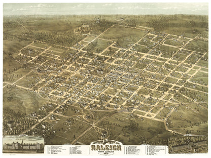 Historical city map  Test product horizontal 3 sizes