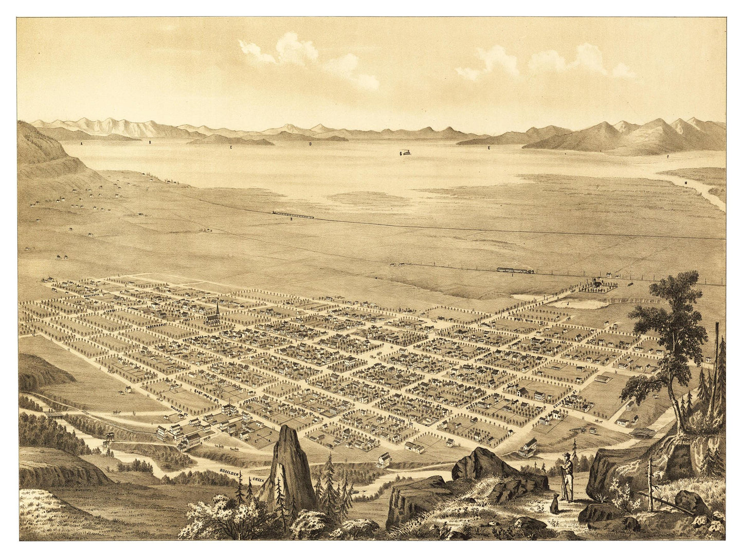 Historical city map  Test product horizontal 3 sizes