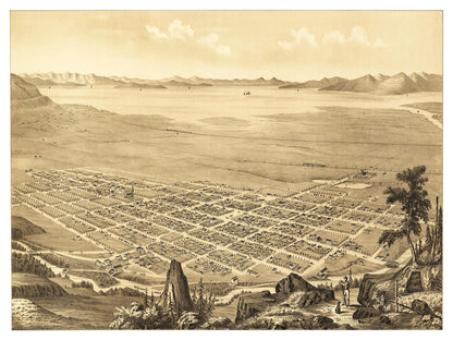 Historical city map  Test product horizontal 3 sizes