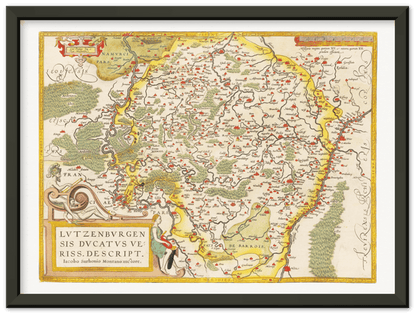Historische Landkarte Luxemburg um 1609 - Kartenhandlung Rothert