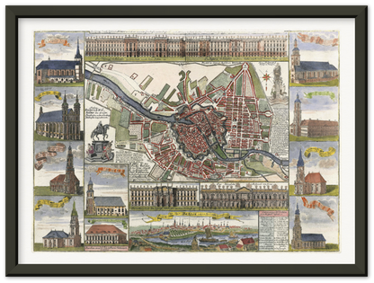 Historical city map  Test product horizontal 3 sizes