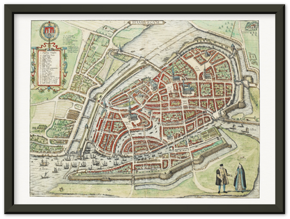 Historical city map  Test product horizontal 3 sizes