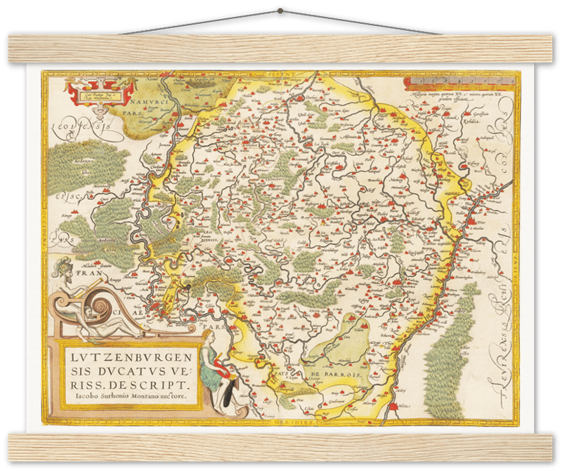 Historische Landkarte Luxemburg um 1609 - Kartenhandlung Rothert