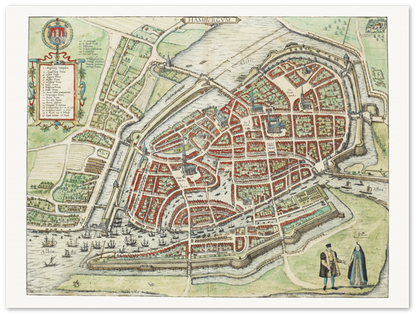 Historical city map  Test product horizontal 3 sizes