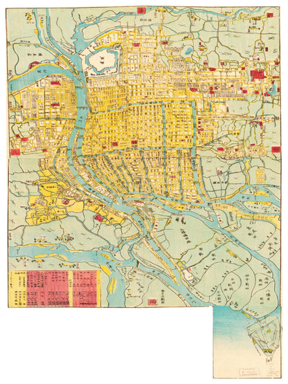 Historical city map  Test product horizontal 3 sizes