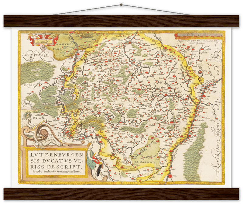 Historische Landkarte Luxemburg um 1609 - Kartenhandlung Rothert