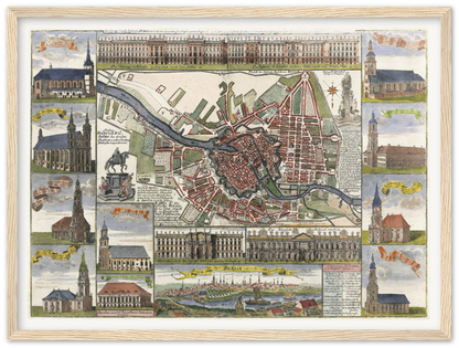 Historical city map  Test product horizontal 3 sizes