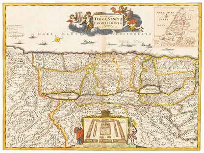 Historical city map  Test product horizontal 3 sizes