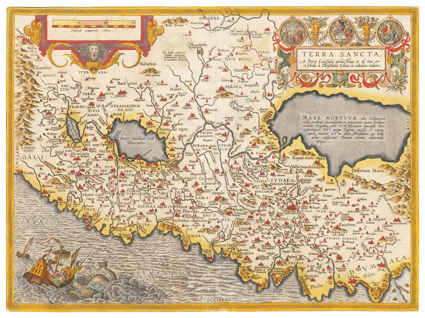 Historische Landkarte Heiliges Land um 1609