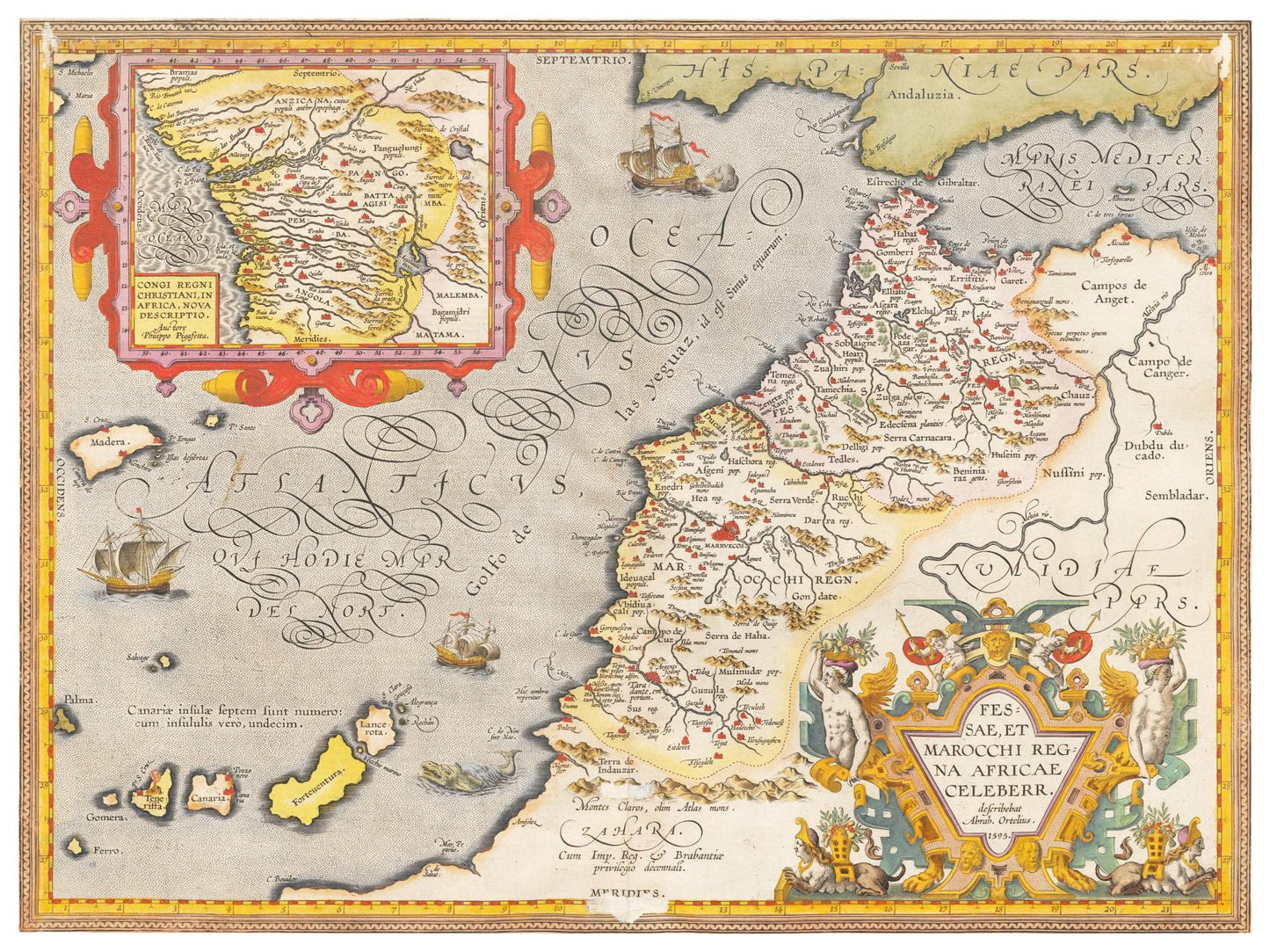 Historische Landkarte Marokko um 1609