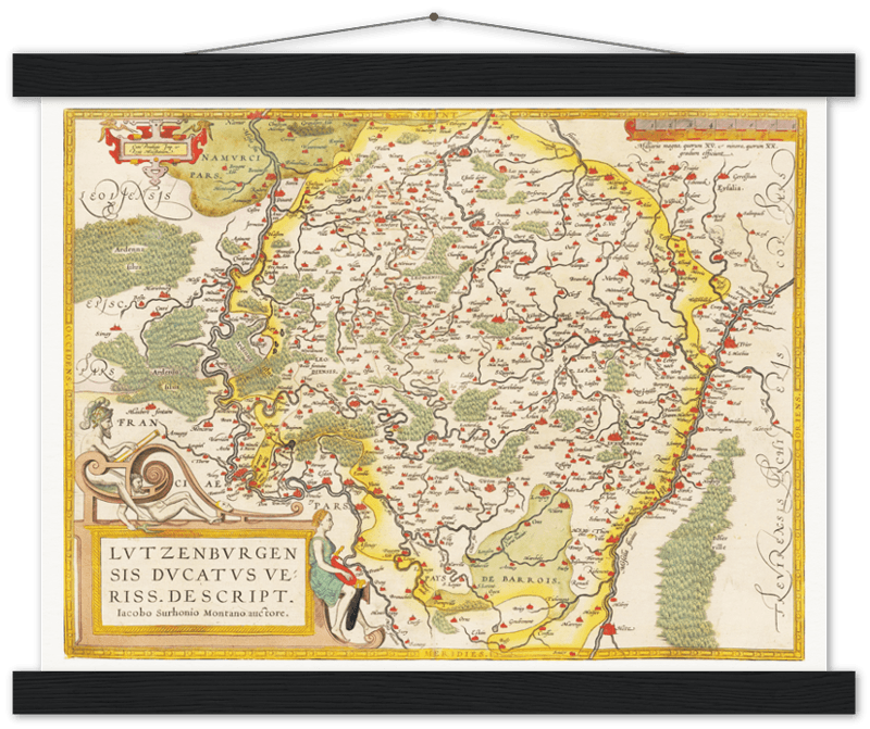 Historische Landkarte Luxemburg um 1609 - Kartenhandlung Rothert