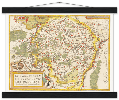 Historische Landkarte Luxemburg um 1609 - Kartenhandlung Rothert