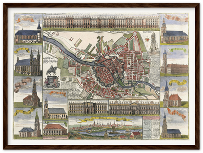 Historical city map  Test product horizontal 3 sizes